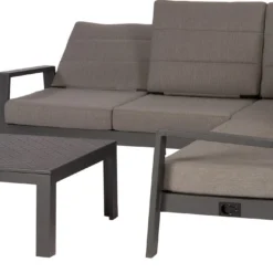 Tierra Outdoor Verstelbare 4-zits Loungeset Queens Aluminium Antraciet -Madison Sales Store 8720196361236 3