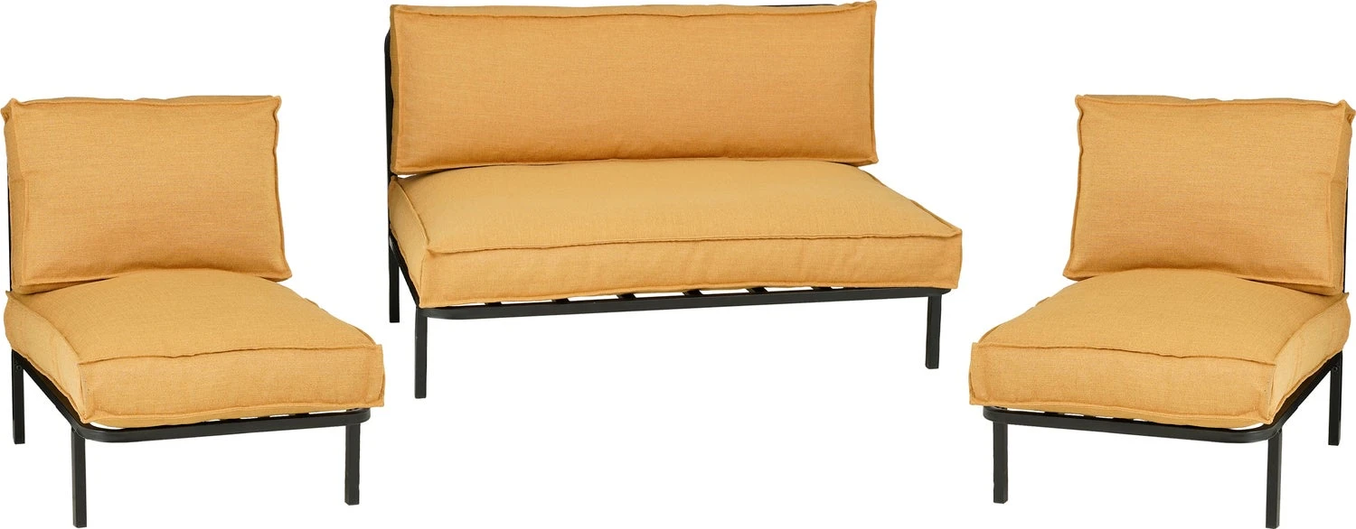 Mica Decorations 4-zits Loungeset Celo Staal Zwart 4 Mica Decorations 4-zits Loungeset Celo Staal Zwart - Afbeelding 2