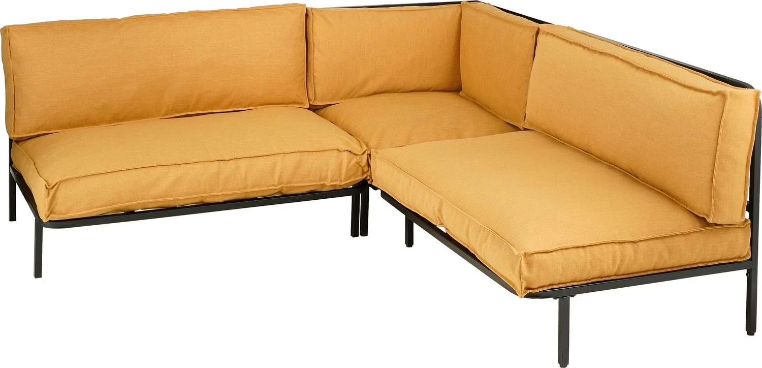 Mica Decorations 4-zits Hoekset Celo Staal Zwart 4 Mica Decorations 4-zits Hoekset Celo Staal Zwart - Afbeelding 2