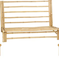 Mica Decorations 4-zits Loungeset Tropical Bamboe Naturel