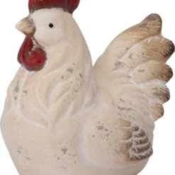 Intratuin Tuinbeeld Haan Crème 20 X 14,5 X 17,5 Cm