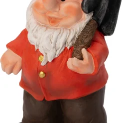 Intratuin Tuinkabouter Met Schep Rood / Bruin 27 X 21 X 46 Cm