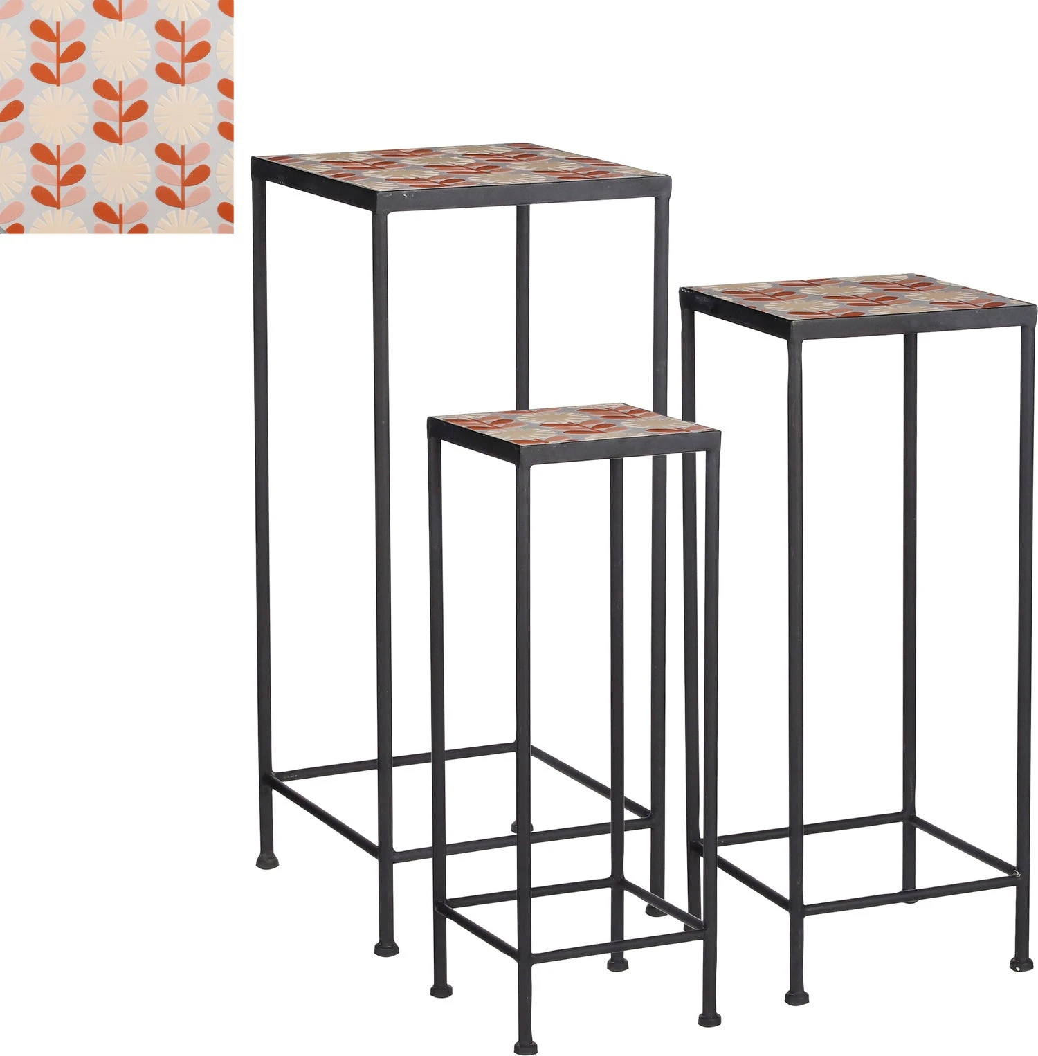 Mica Decorations Bijzettafel Bloem Amara Multi 20 X 20 X 55 Cm 4 Mica Decorations Bijzettafel Bloem Amara Multi 20 X 20 X 55 Cm - Afbeelding 2