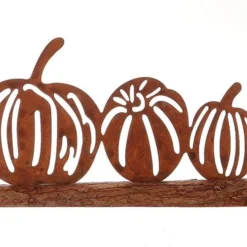 Tuinbeeld Pompoen Op Voet Harrison Roest 30 X 5 X 14 Cm