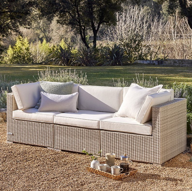 Voorkant -Madison Sales Store lisbon 3 seater garden sofa natural 725437